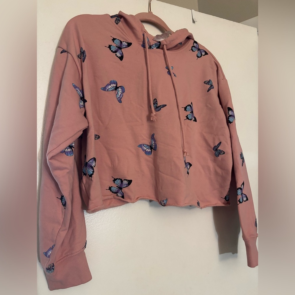 Butterfly cropped hoodie - Picture 1 of 2